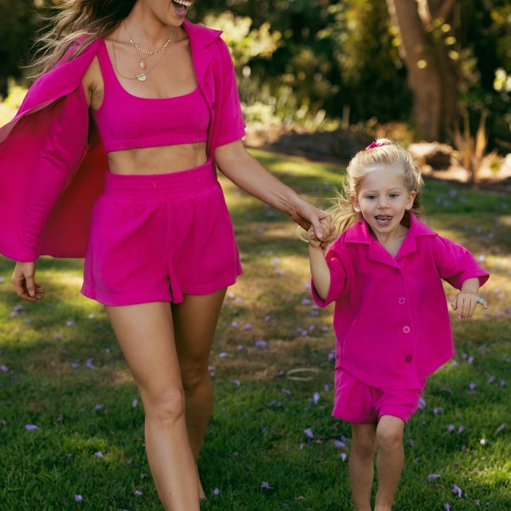 Sun Peony Coconut: Vibrant Pink Women's 3 Piece Set